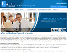 Tablet Screenshot of kalosfinancial.com